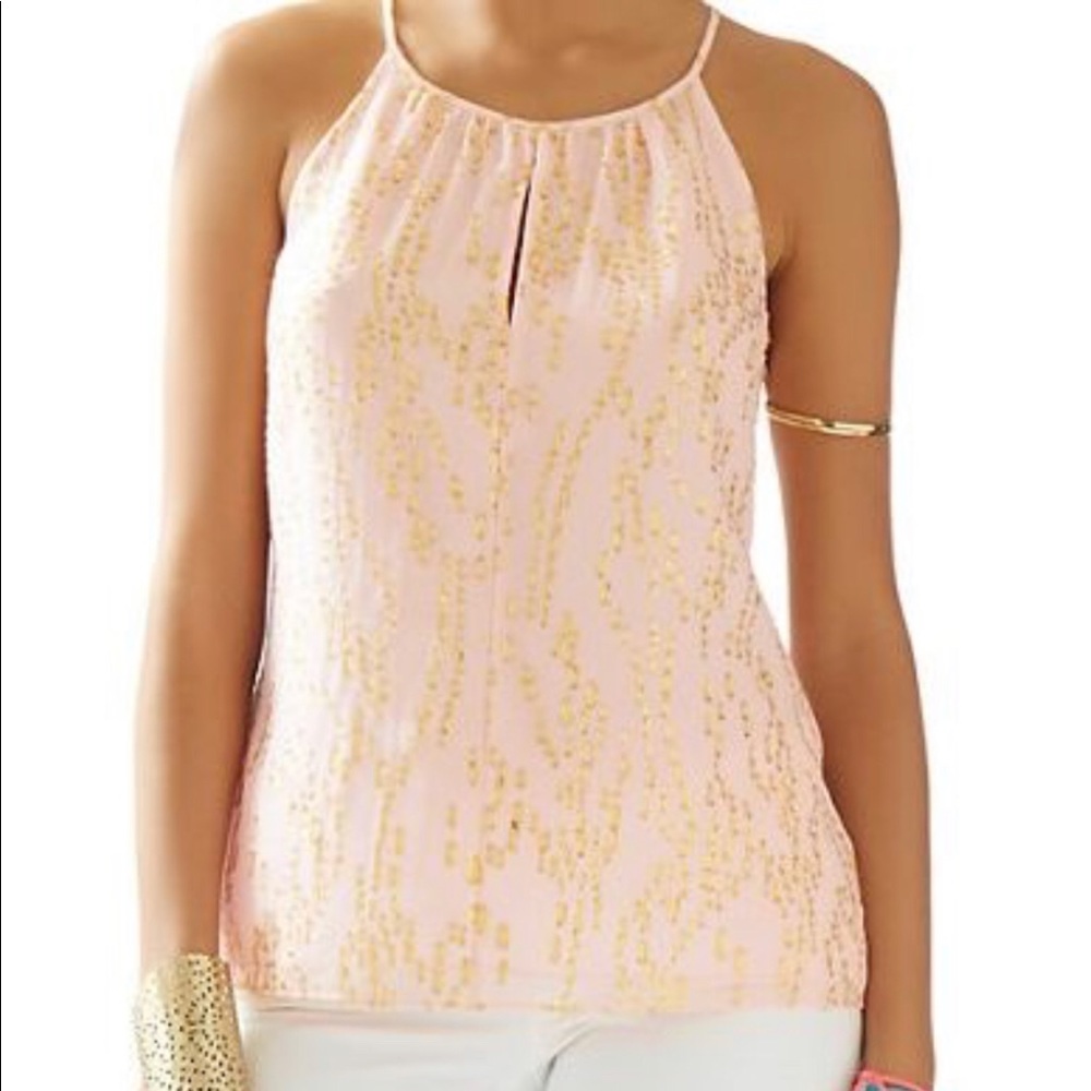 EUC Lilly Pulitzer Del Mar Silk Top